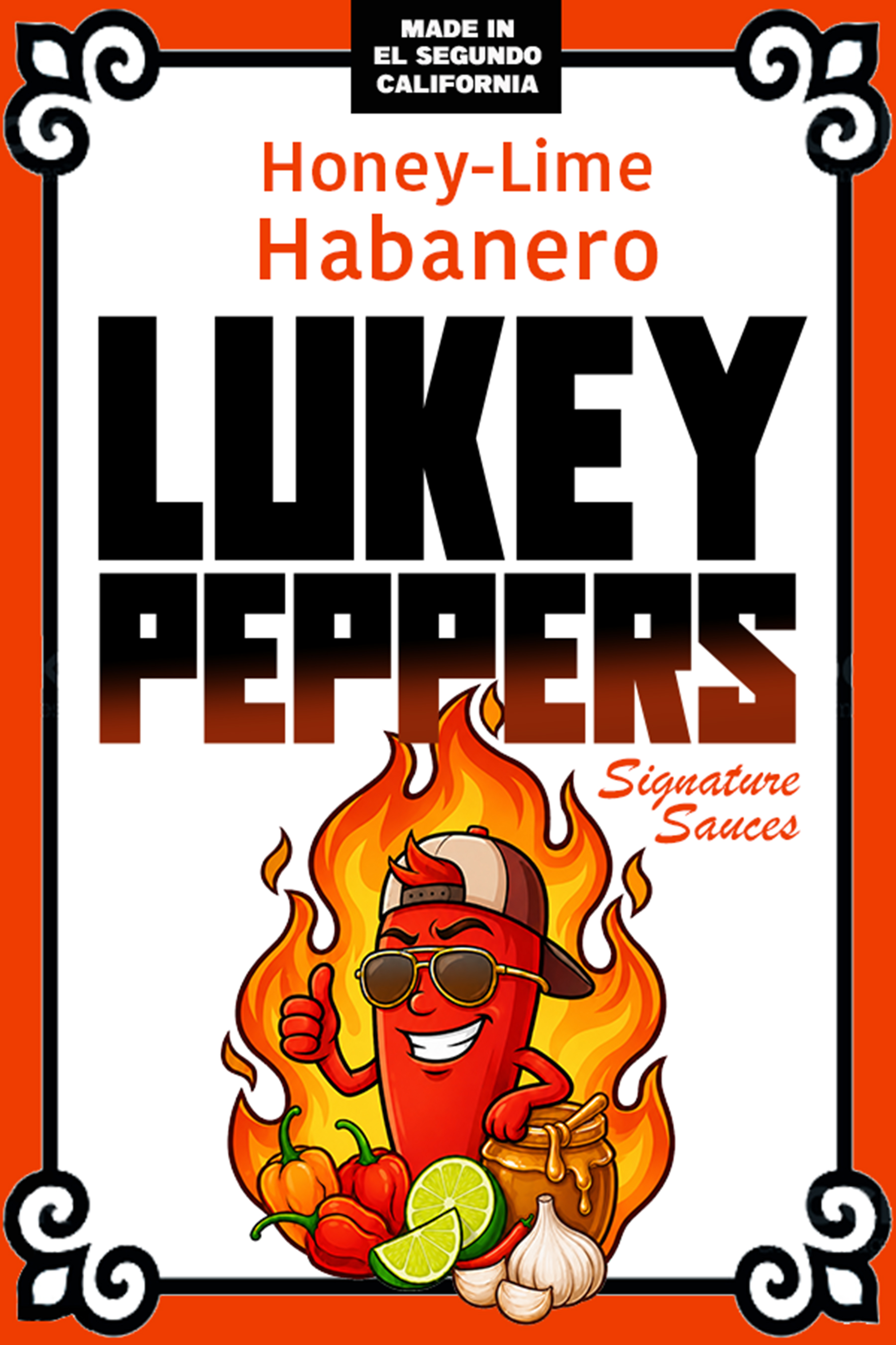 Lukey Peppers Honey-Lime Habanero label
